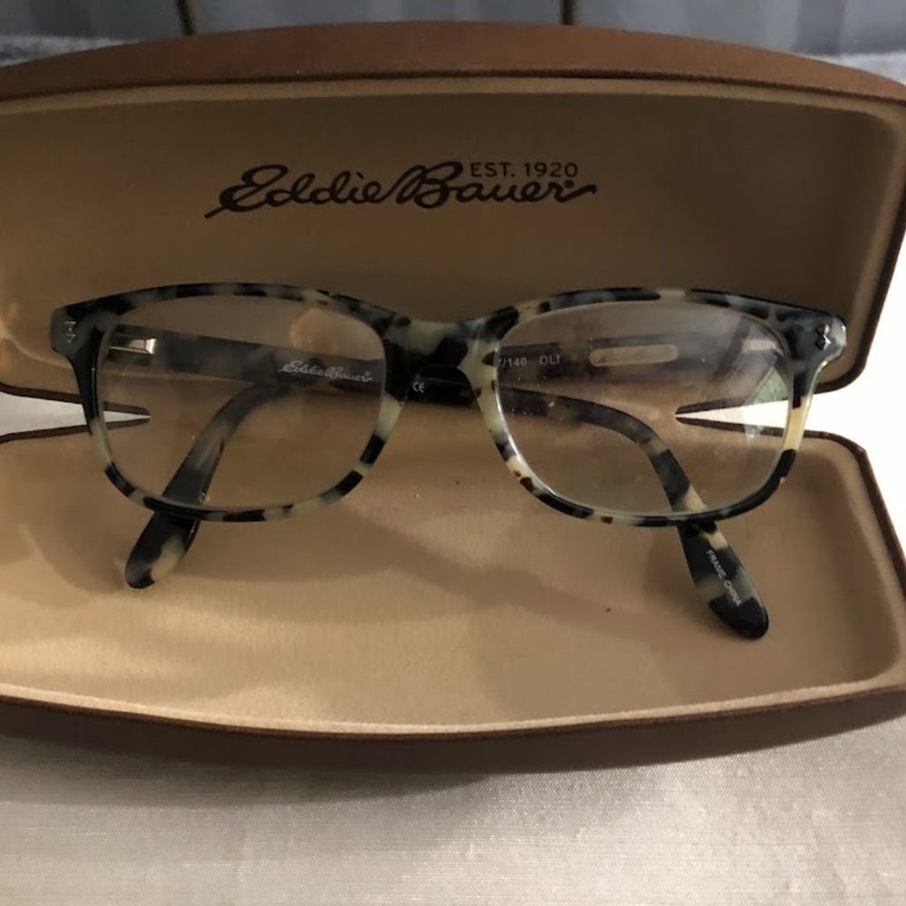 Eddie Bauer Designer Reading Glasses 8211 Black White Tan Tortoise Shell Design